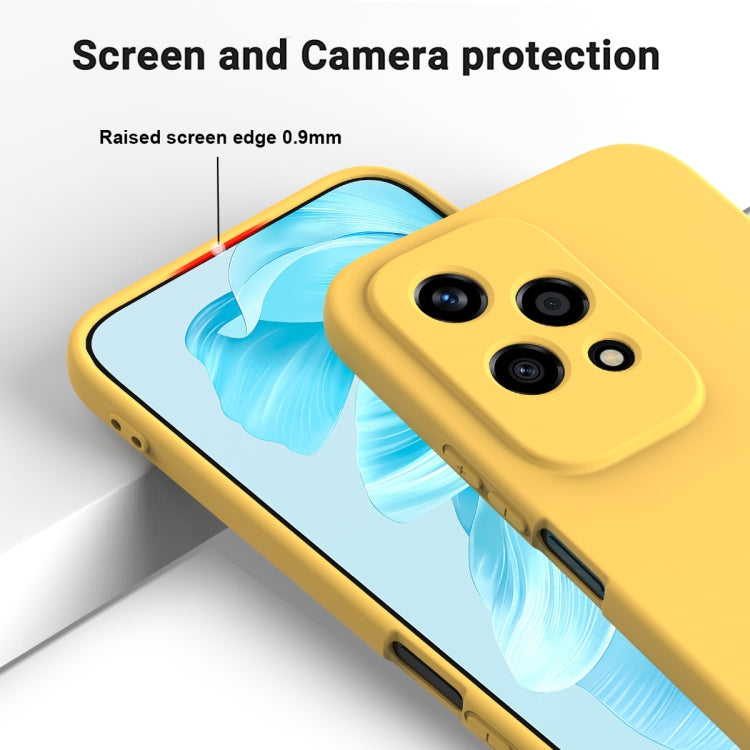 For Honor 200 Lite Global Solid Color Liquid Silicone Dropproof Full Coverage Phone Case(Yellow) - free shipping - PMC TechLife - Order now!