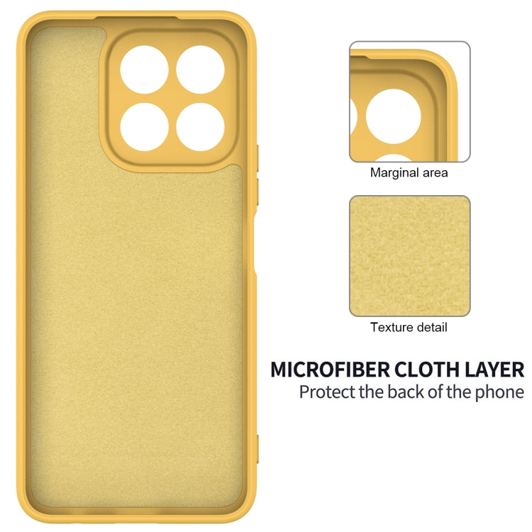 For Honor X6b 4G Solid Color Liquid Silicone Dropproof Full Coverage Phone Case(Yellow) - free shipping - PMC TechLife - Order now!