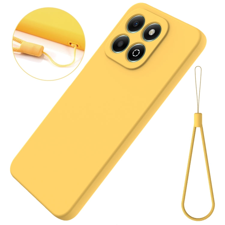 For Honor X6b 4G Solid Color Liquid Silicone Dropproof Full Coverage Phone Case(Yellow) - free shipping - PMC TechLife - Order now!