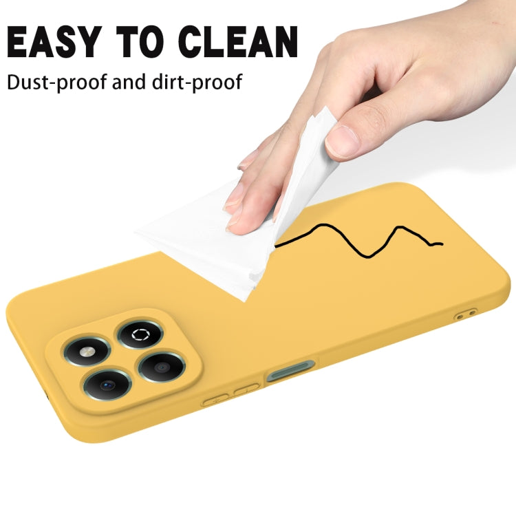 For Honor X6b 4G Solid Color Liquid Silicone Dropproof Full Coverage Phone Case(Yellow) - free shipping - PMC TechLife - Order now!