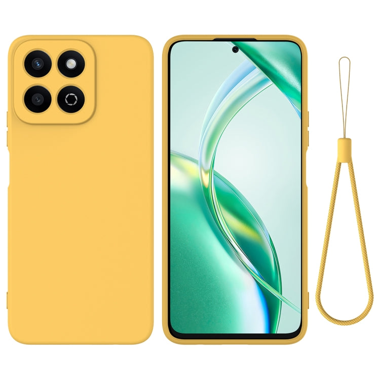 For Honor X7c / Play 200 Plus Solid Color Liquid Silicone Dropproof Full Coverage Phone Case(Yellow) - free shipping - PMC TechLife - Order now!