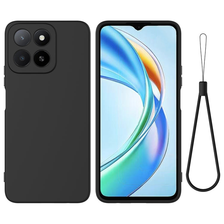 For Honor X5b / X5b Plus Solid Color Liquid Silicone Dropproof Full Coverage Phone Case(Black) - free shipping - PMC TechLife - Order now!