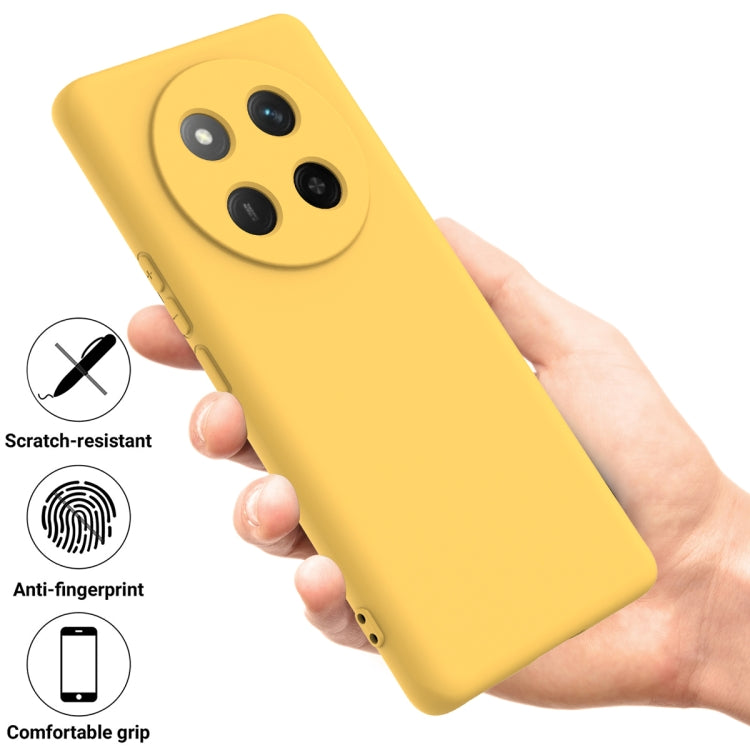For Honor X60 Pro Solid Color Liquid Silicone Dropproof Full Coverage Phone Case(Yellow) - free shipping - PMC TechLife - Order now!