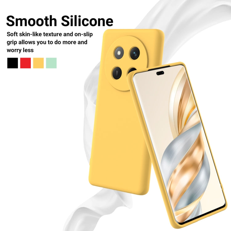 For Honor X60 Pro Solid Color Liquid Silicone Dropproof Full Coverage Phone Case(Yellow) - free shipping - PMC TechLife - Order now!