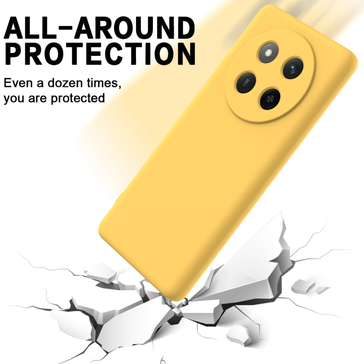 For Honor X60 Pro Solid Color Liquid Silicone Dropproof Full Coverage Phone Case(Yellow) - free shipping - PMC TechLife - Order now!