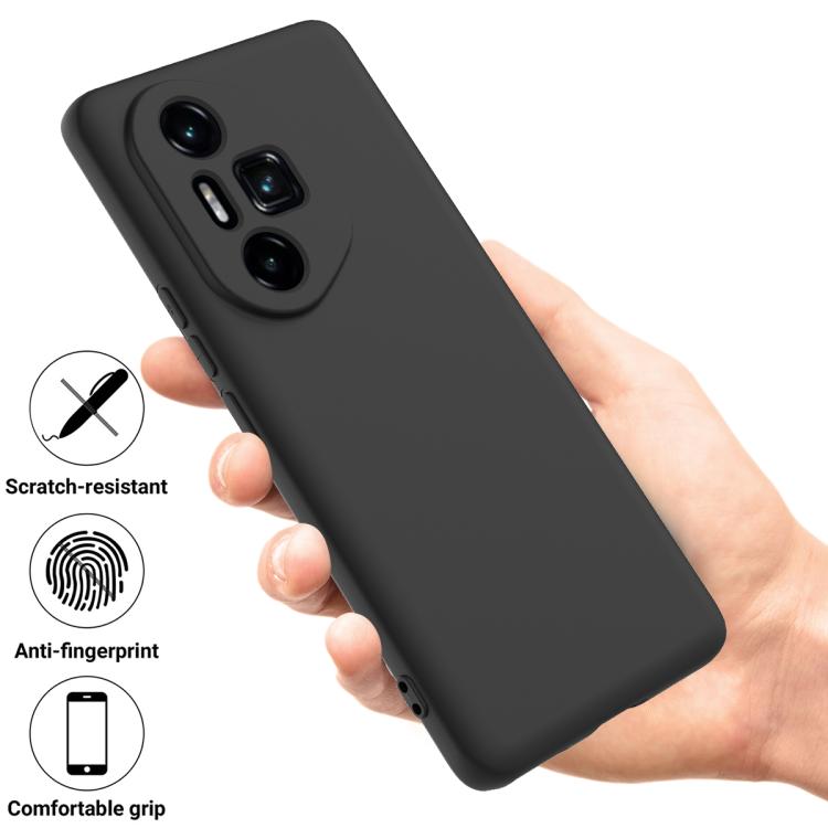 For Honor 300 Ultra / 300 Pro Solid Color Liquid Silicone Dropproof Full Coverage Phone Case(Black) - free shipping - PMC TechLife - Order now!