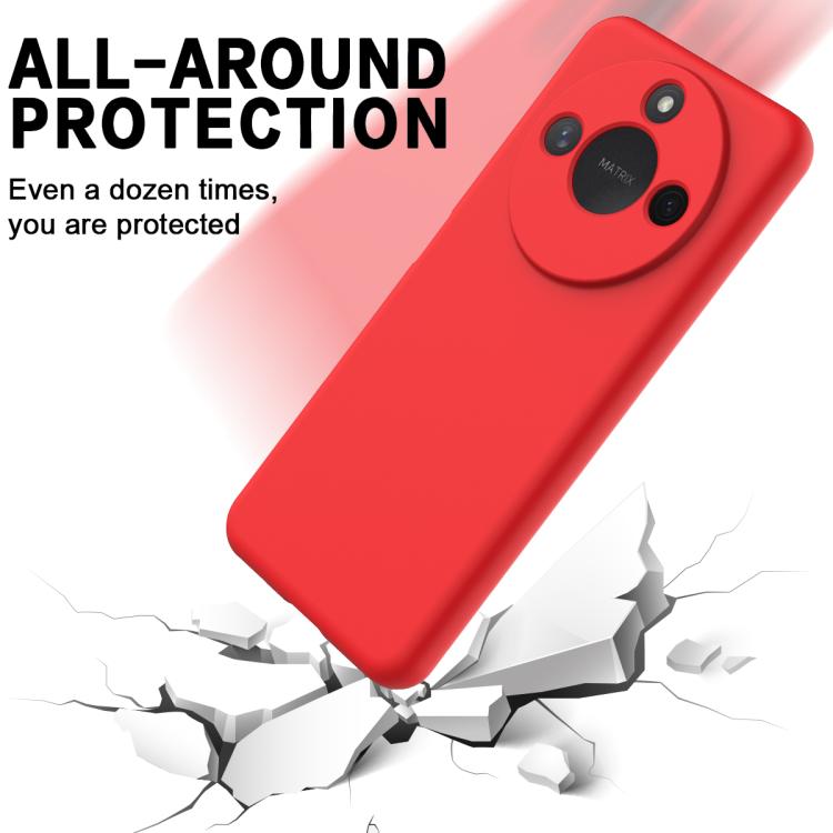 For Honor X9c Smart / X60 Solid Color Liquid Silicone Dropproof Full Coverage Phone Case(Red) - free shipping - PMC TechLife - Order now!