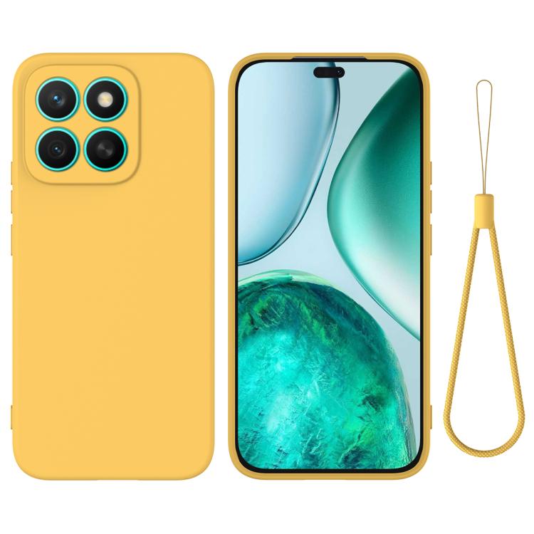 For Honor X8c 4G Solid Color Liquid Silicone Dropproof Full Coverage Phone Case(Yellow) - free shipping - PMC TechLife - Order now!
