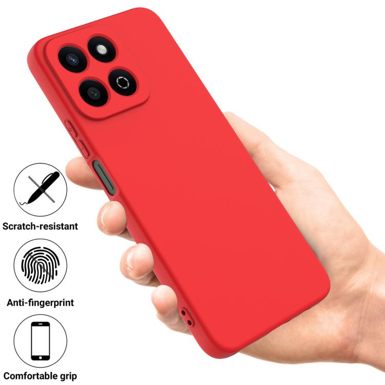 For Honor X6b 5G / Play 60 Plus Solid Color Liquid Silicone Dropproof Full Coverage Phone Case(Red) - free shipping - PMC TechLife - Order now!