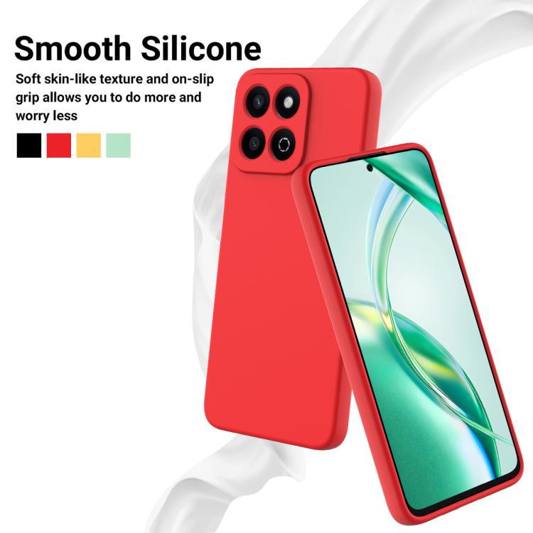 For Honor X6b 5G / Play 60 Plus Solid Color Liquid Silicone Dropproof Full Coverage Phone Case(Red) - free shipping - PMC TechLife - Order now!