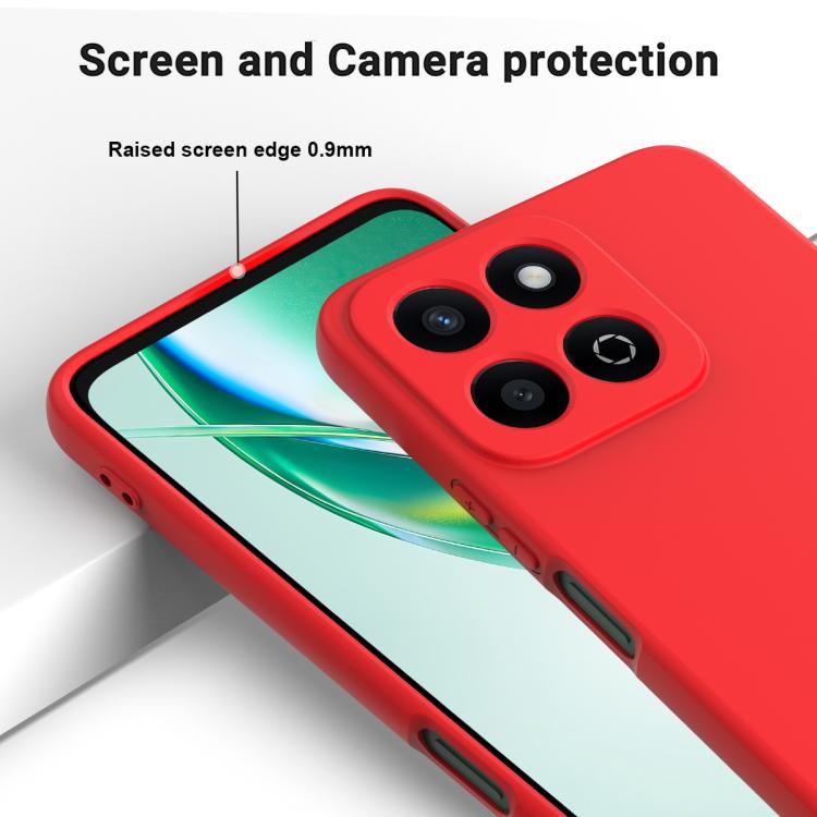 For Honor X6b 5G / Play 60 Plus Solid Color Liquid Silicone Dropproof Full Coverage Phone Case(Red) - free shipping - PMC TechLife - Order now!