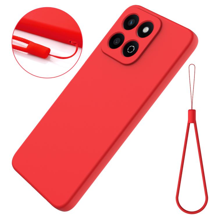 For Honor X6b 5G / Play 60 Plus Solid Color Liquid Silicone Dropproof Full Coverage Phone Case(Red) - free shipping - PMC TechLife - Order now!