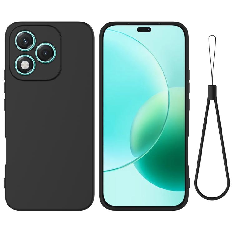For Honor 400 Lite Global Solid Color Liquid Silicone Dropproof Full Coverage Phone Case(Black) - free shipping - PMC TechLife - Order now!