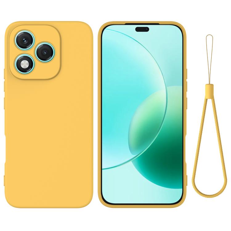 For Honor 400 Lite Global Solid Color Liquid Silicone Dropproof Full Coverage Phone Case(Yellow) - free shipping - PMC TechLife - Order now!