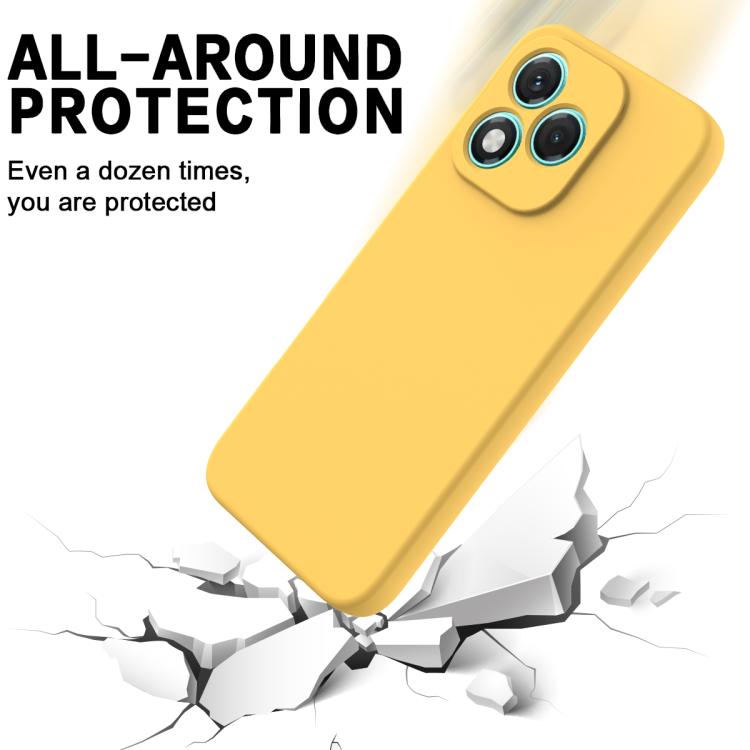 For Honor 400 Lite Global Solid Color Liquid Silicone Dropproof Full Coverage Phone Case(Yellow) - free shipping - PMC TechLife - Order now!