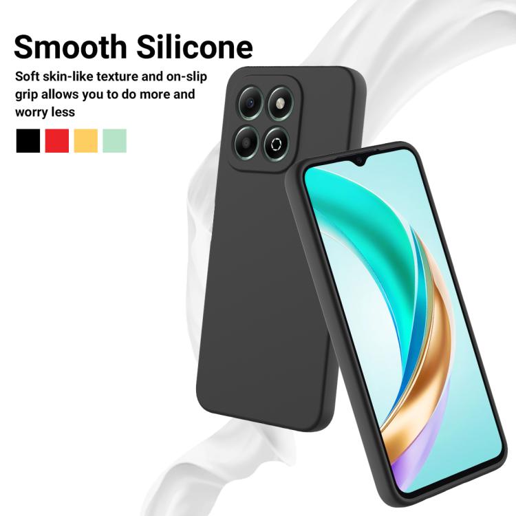 For Honor X6c 4G Solid Color Liquid Silicone Dropproof Full Coverage Phone Case(Black) - free shipping - PMC TechLife - Order now!