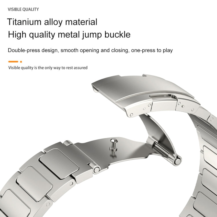 22mm Three Strains Uplift Turtle Buckle Titanium Metal Watch Band(Black) - free shipping - PMC TechLife - Order now!