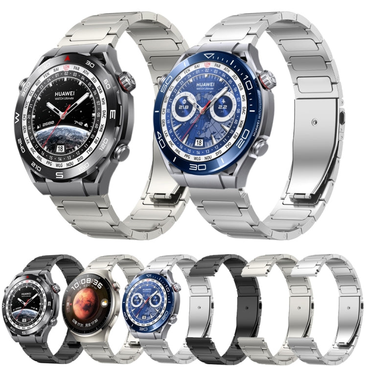 22mm Three Strains Uplift Jump Buckle Titanium Metal Watch Band(Titanium Gray) - Watch Bands by PMC TechLife | Online Shopping South Africa | PMC TechLife