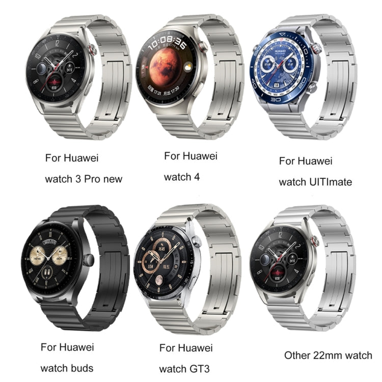 22mm Bamboo Joint Titanium Metal Watch Band(Black) - free shipping - PMC TechLife - Order now!