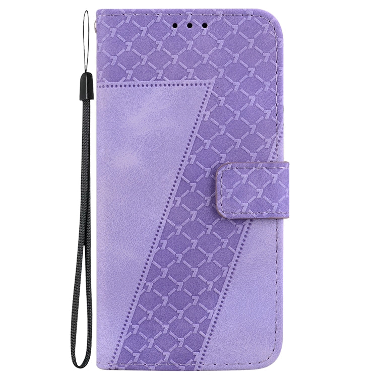 For Google Pixel 9 Pro 7-shaped Embossed Leather Phone Case(Purple) - Google Cases by PMC TechLife | Online Shopping South Africa | PMC TechLife | Buy Now Pay Later Mobicred