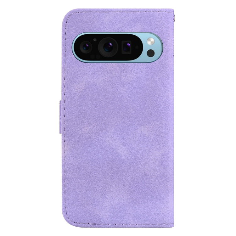 For Google Pixel 9 Pro 7-shaped Embossed Leather Phone Case(Purple) - Google Cases by PMC TechLife | Online Shopping South Africa | PMC TechLife | Buy Now Pay Later Mobicred