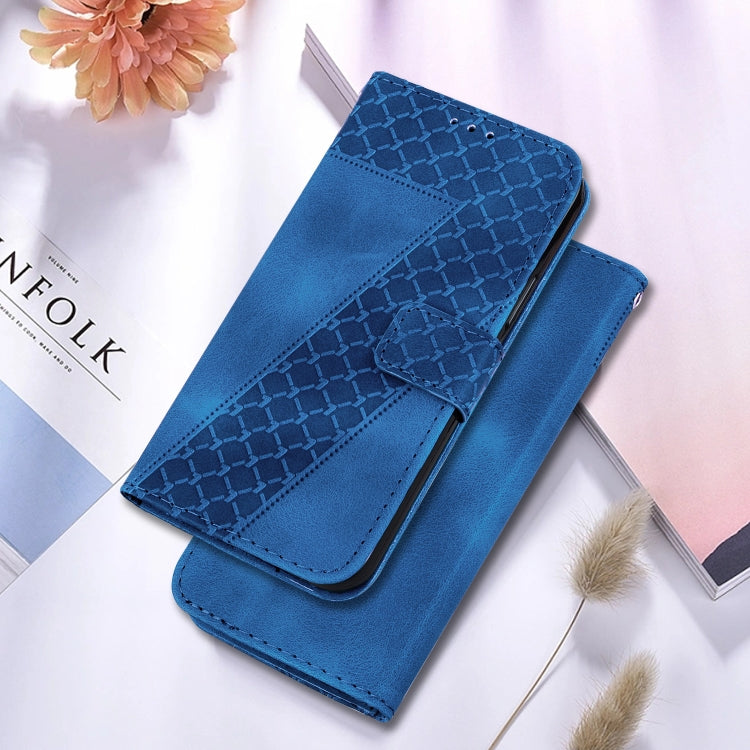 For Google Pixel 9 Pro 7-shaped Embossed Leather Phone Case(Blue) - Google Cases by PMC TechLife | Online Shopping South Africa | PMC TechLife | Buy Now Pay Later Mobicred