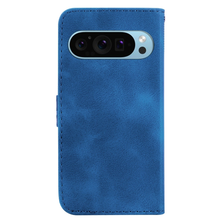 For Google Pixel 9 Pro 7-shaped Embossed Leather Phone Case(Blue) - Google Cases by PMC TechLife | Online Shopping South Africa | PMC TechLife | Buy Now Pay Later Mobicred