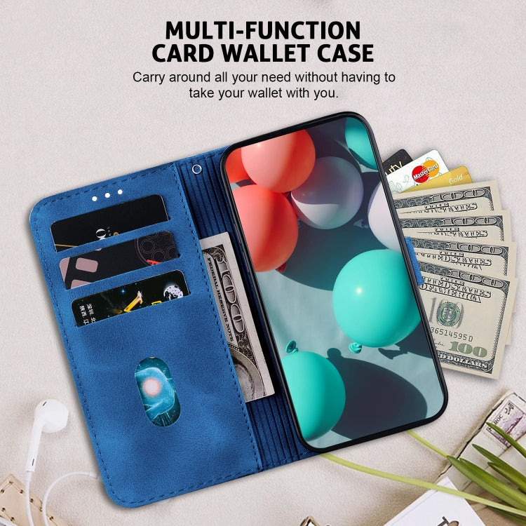 For Google Pixel 9 Pro 7-shaped Embossed Leather Phone Case(Blue) - Google Cases by PMC TechLife | Online Shopping South Africa | PMC TechLife | Buy Now Pay Later Mobicred