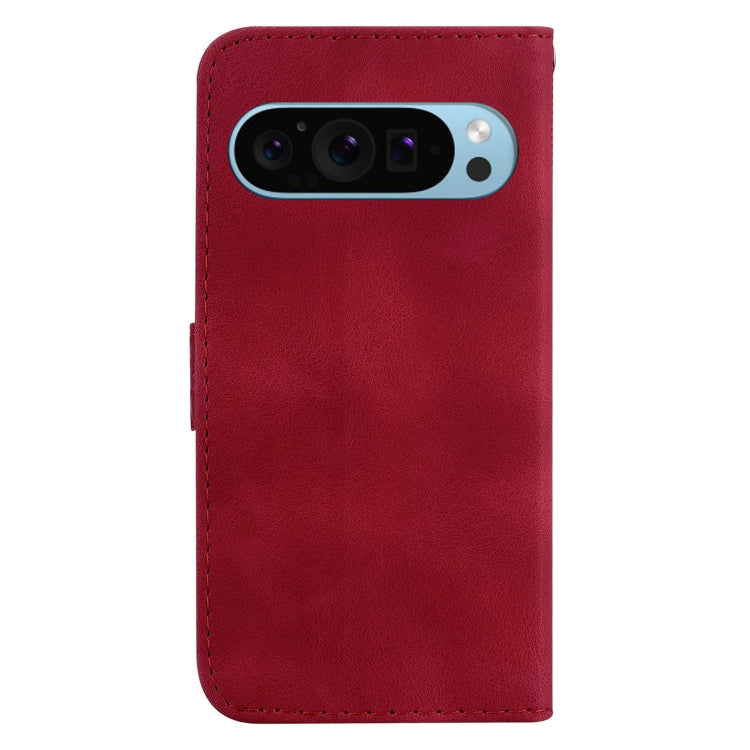 For Google Pixel 9 Pro 7-shaped Embossed Leather Phone Case(Red) - Google Cases by PMC TechLife | Online Shopping South Africa | PMC TechLife | Buy Now Pay Later Mobicred