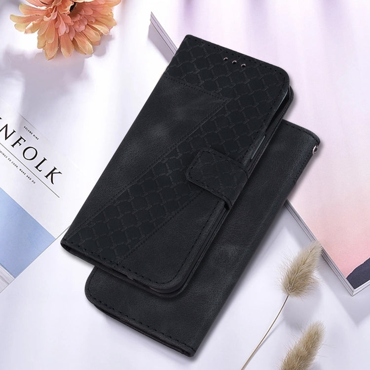 For Google Pixel 9 Pro 7-shaped Embossed Leather Phone Case(Black) - Google Cases by PMC TechLife | Online Shopping South Africa | PMC TechLife | Buy Now Pay Later Mobicred