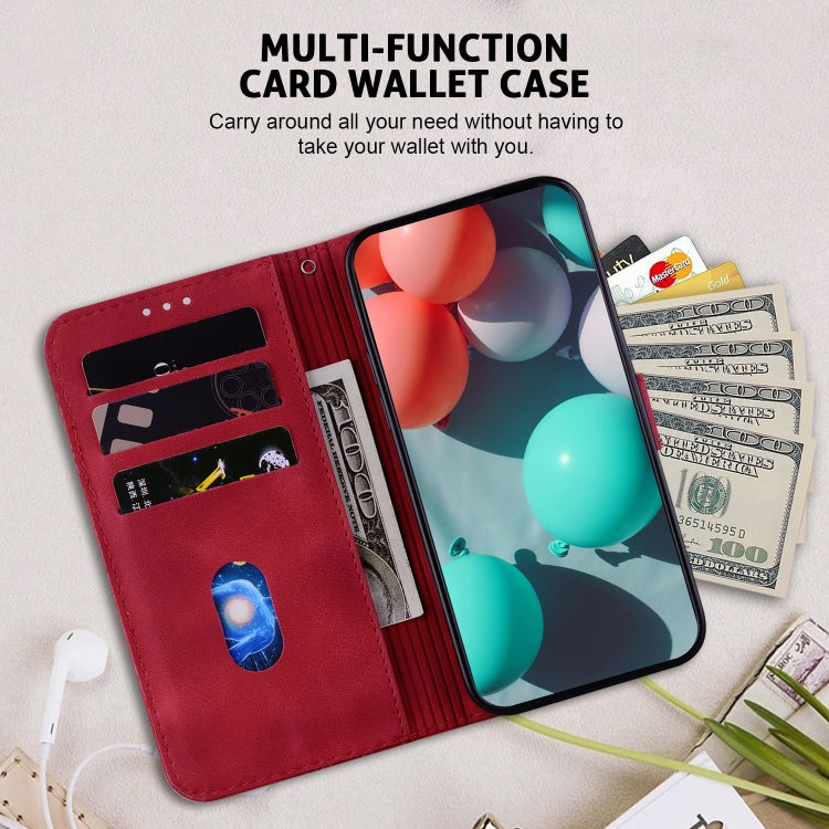 For Google Pixel 9 Seven-shaped Embossed Leather Phone Case(Red) - Google Cases by PMC TechLife | Online Shopping South Africa | PMC TechLife | Buy Now Pay Later Mobicred