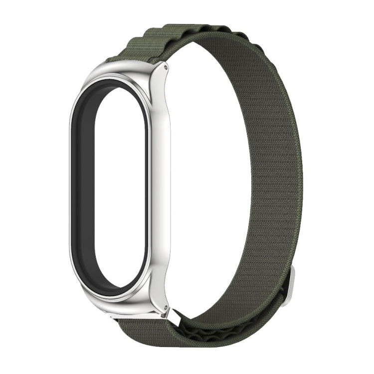 For Xiaomi Mi Band 8 Mijobs CS Case Nylon Breathable Watch Band(Army Green Silver) - free shipping - PMc TechLife - Order now!