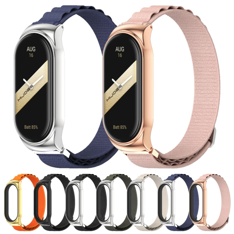 For Xiaomi Mi Band 8 Mijobs CS Case Nylon Breathable Watch Band(Black Silver) - free shipping - PMc TechLife - Order now!