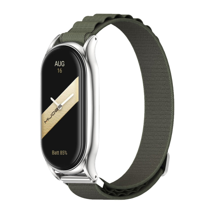 For Xiaomi Mi Band 8 Mijobs Plus Case Nylon Breathable Watch Band(Army Green Silver) - free shipping - PMc TechLife - Order now!