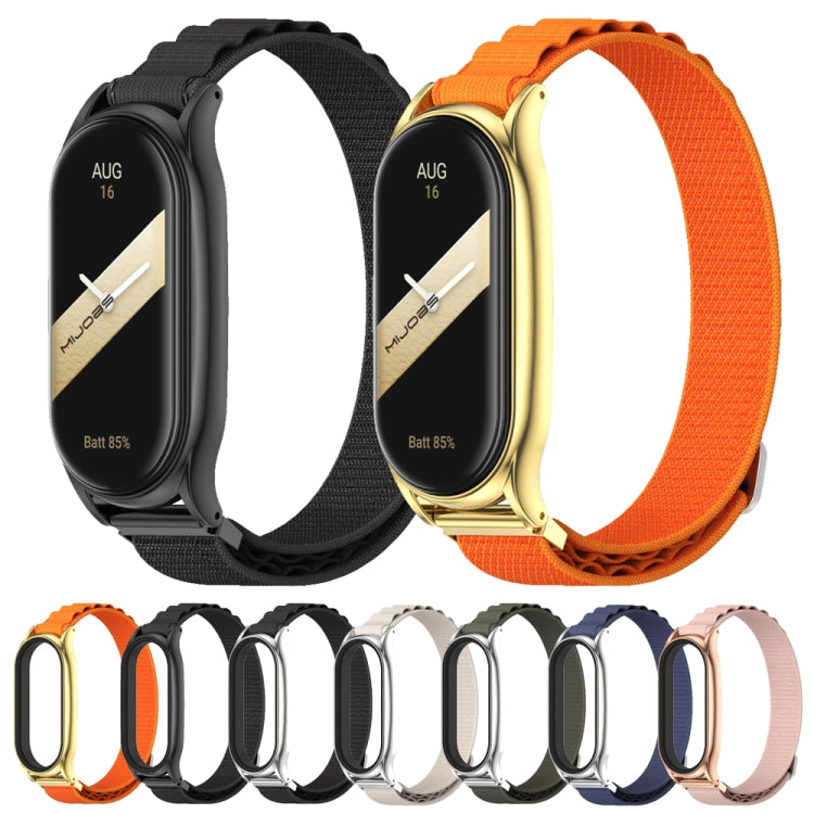 For Xiaomi Mi Band 8 Mijobs Plus Case Nylon Breathable Watch Band(Black Silver) - free shipping - PMc TechLife - Order now!