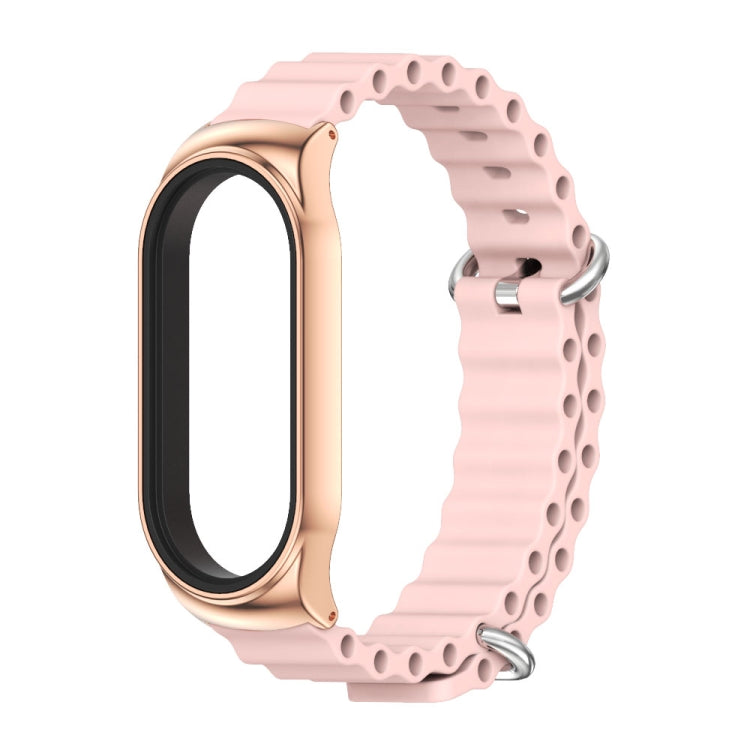 For Xiaomi Mi Band 8 Mijobs CS Case Marine Silicone Breathable Watch Band(Pink Rose Gold) - free shipping - PMc TechLife - Order now!