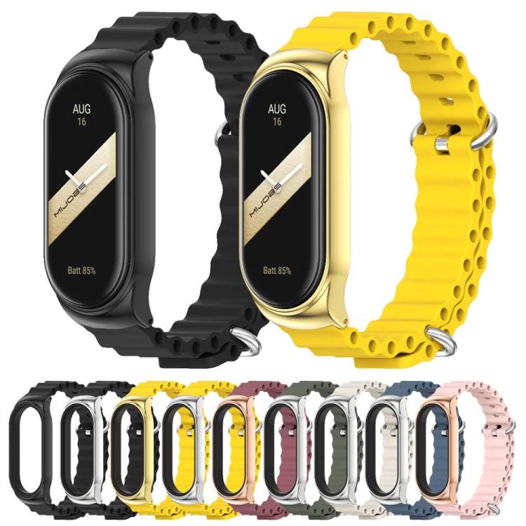 For Xiaomi Mi Band 8 Mijobs CS Case Marine Silicone Breathable Watch Band(Wine Red Rose Gold) - free shipping - PMc TechLife - Order now!