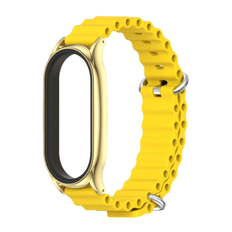 For Xiaomi Mi Band 8 Mijobs Plus Case Marine Silicone Breathable Watch Band(Yellow Gold) - free shipping - PMc TechLife - Order now!