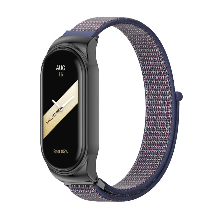 For Xiaomi Mi Band 8 Mijobs CS Case Breathable Nylon Loop Watch Band(Midnight Blue Black) - free shipping - PMc TechLife - Order now!