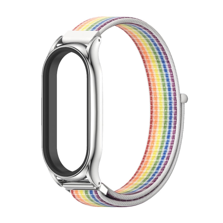 For Xiaomi Mi Band 8 Mijobs Plus Case Breathable Nylon Loop Watch Band(Colorful Silver) - free shipping - PMc TechLife - Order now!