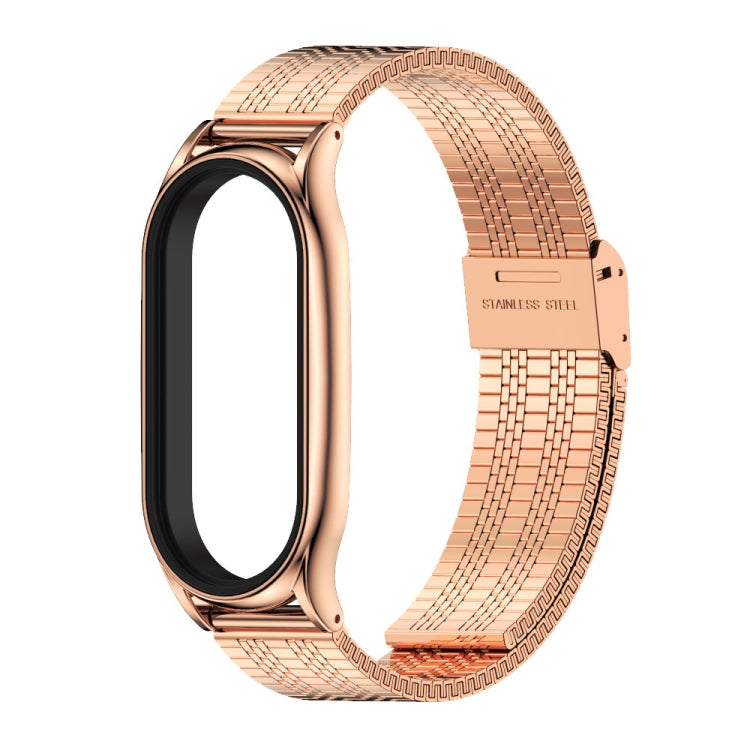 For Xiaomi Mi Band 8 Mijobs Plus Case Metal Watch Band(Rose Gold) - free shipping - PMc TechLife - Order now!