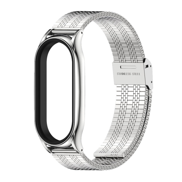 For Xiaomi Mi Band 8 Mijobs Plus Case Metal Watch Band(Silver) - free shipping - PMc TechLife - Order now!