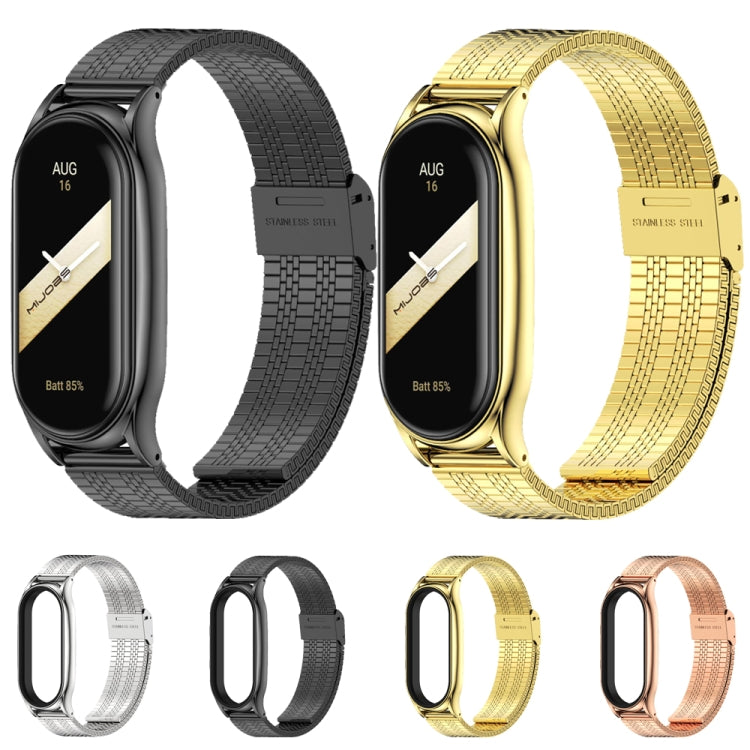 For Xiaomi Mi Band 8 Mijobs Plus Case Metal Watch Band(Rose Gold) - free shipping - PMc TechLife - Order now!