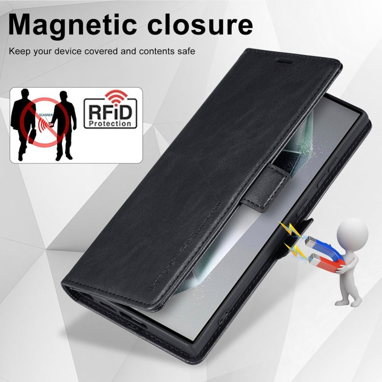 For Samsung Galaxy S24 Ultra LC.IMEEKE RFID Anti-theft Leather Phone Case(Black) - free shipping - PMC Jewellery - Order now!