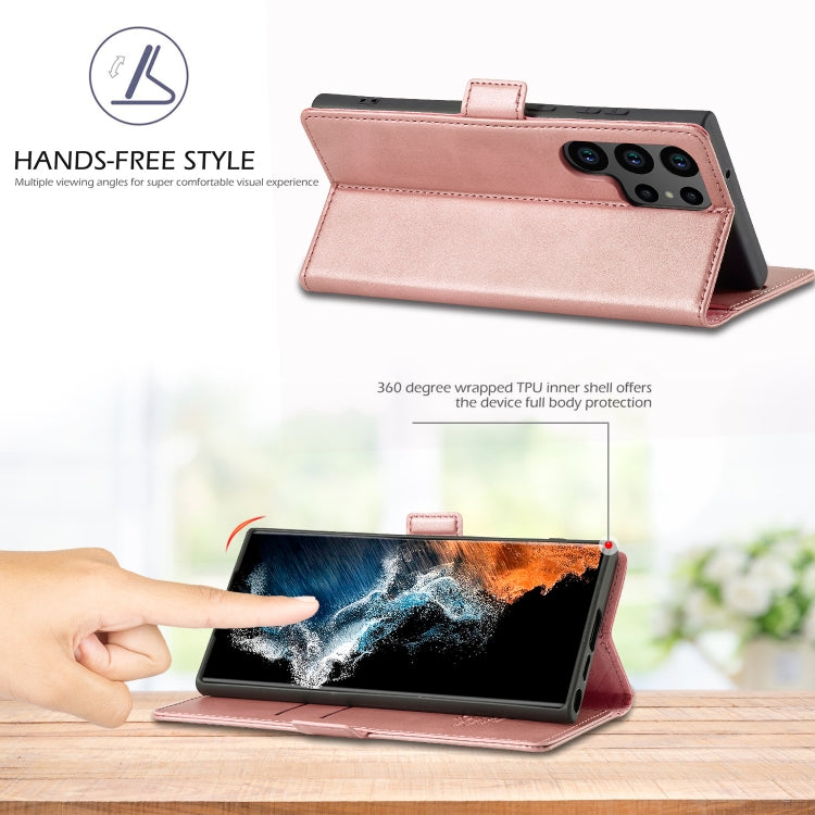 For Samsung Galaxy S24 Ultra 5G LC.IMEEKE Strong Magnetism Microfiber Leather Phone Case(Rose Gold) - free shipping - PMC Jewellery - Order now!