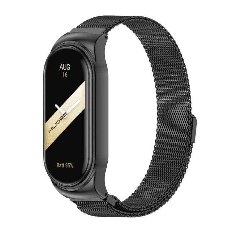 For Xiaomi Mi Band 8 Mijobs CS Case Milan Magnetic Stainless Steel Watch Band(Black) - free shipping - PMc TechLife - Order now!