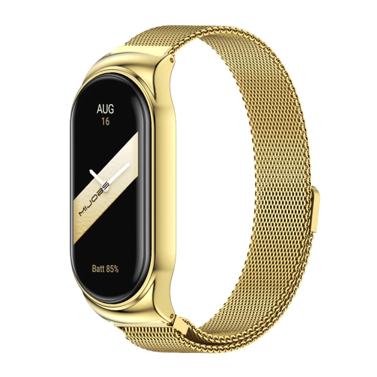 For Xiaomi Mi Band 8 Mijobs CS Case Milan Magnetic Stainless Steel Watch Band(Gold) - free shipping - PMc TechLife - Order now!