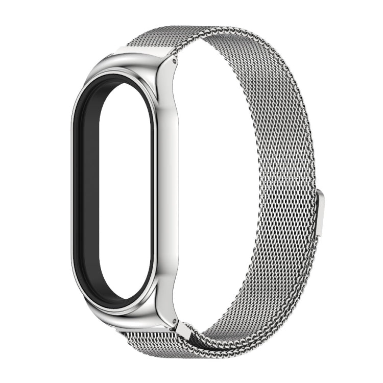For Xiaomi Mi Band 8 Mijobs CS Case Milan Magnetic Stainless Steel Watch Band(Silver) - free shipping - PMc TechLife - Order now!
