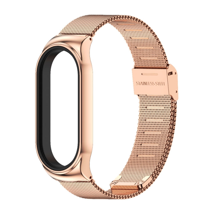 For Xiaomi Mi Band 8 Mijobs CS Case Milan Buckle Metal Watch Band(Rose Gold) - free shipping - PMc TechLife - Order now!
