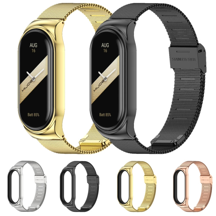 For Xiaomi Mi Band 8 Mijobs CS Case Milan Buckle Metal Watch Band(Rose Gold) - free shipping - PMc TechLife - Order now!